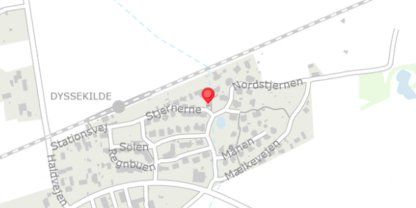 Trafikstøjkort på Stjernerne 2, 3390 Hundested