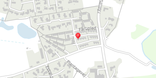 Trafikstøjkort på Fårupled 4A, 7300 Jelling