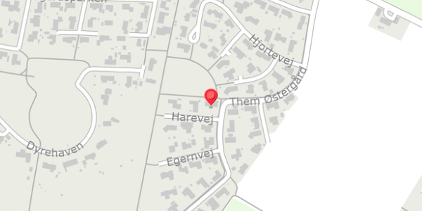 Trafikstøjkort på Harevej 2, 8653 Them