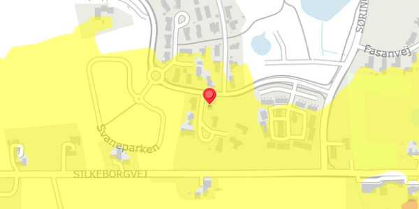 Trafikstøjkort på Svaneparken 21, . , 8464 Galten