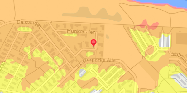 Trafikstøjkort på Munkedalen 7, 4100 Ringsted