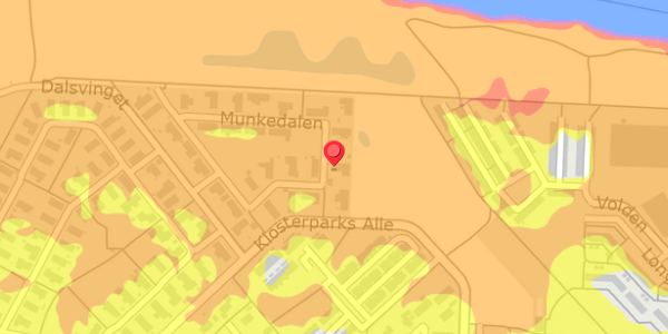 Trafikstøjkort på Munkedalen 16, 4100 Ringsted