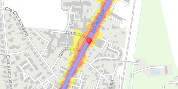 Trafikstøjkort på Holmegade 30, . , 6990 Ulfborg