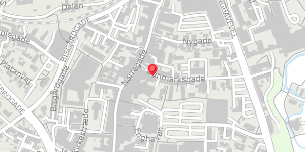 Trafikstøjkort på Danmarksgade 4, 7500 Holstebro