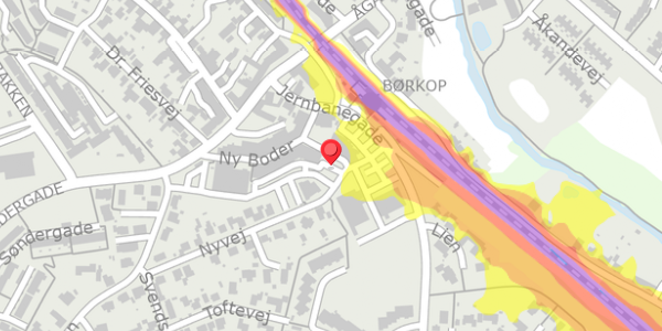Trafikstøjkort på Ny Boder 18, 7080 Børkop