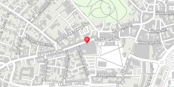 Trafikstøjkort på Vestergade 15, 7700 Thisted