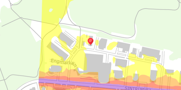 Trafikstøjkort på Engmarken 18A, . , 8220 Brabrand