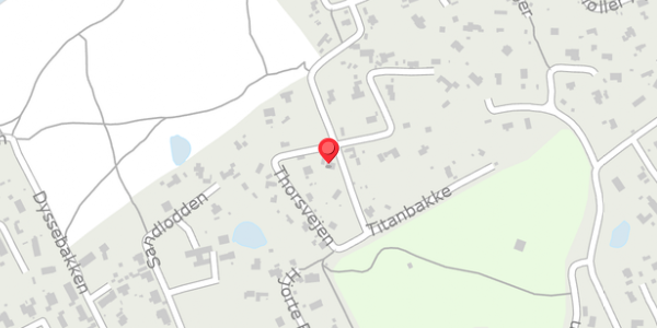 Trafikstøjkort på Thorsvejen 1, 3390 Hundested