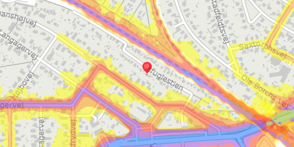 Trafikstøjkort på Isfuglestien 35, . , 2500 Valby