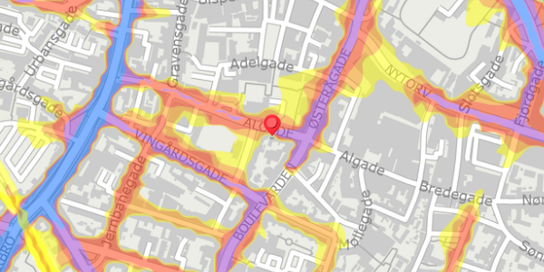 Trafikstøjkort på Algade 37, 9000 Aalborg