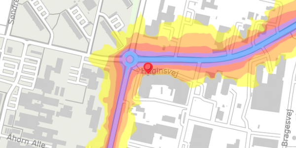 Trafikstøjkort på Huginsvej 2E, . , 4100 Ringsted