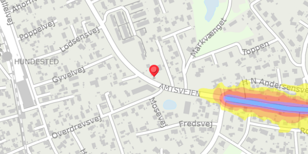 Trafikstøjkort på Amtsvejen 59, . , 3390 Hundested