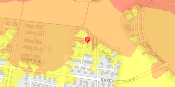 Trafikstøjkort på Lavetten 65, 4100 Ringsted