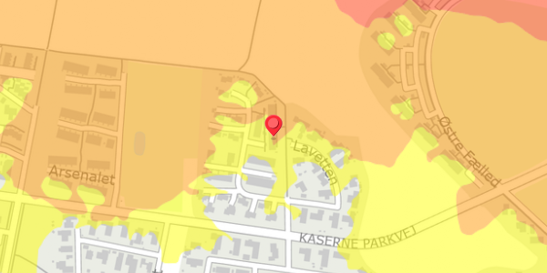 Trafikstøjkort på Lavetten 73, 4100 Ringsted