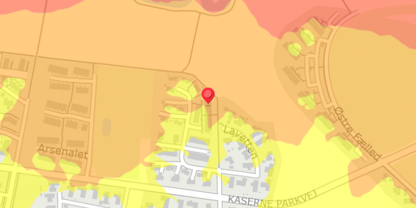 Trafikstøjkort på Lavetten 81, 4100 Ringsted