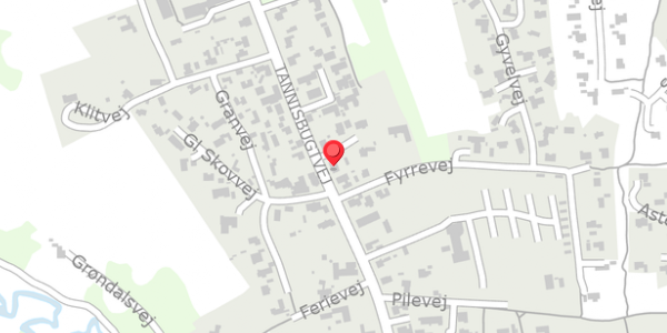 Trafikstøjkort på Tannisbugtvej 96A, . , 9881 Bindslev