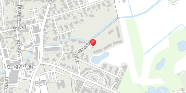 Trafikstøjkort på Møllestedet 32, 8543 Hornslet
