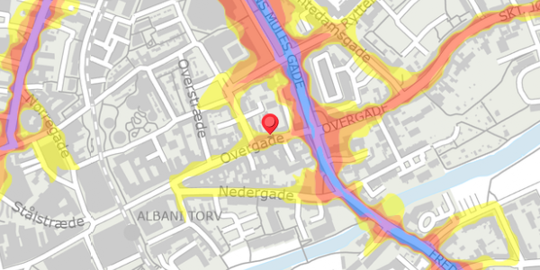 Trafikstøjkort på Overgade 46C, 5000 Odense C
