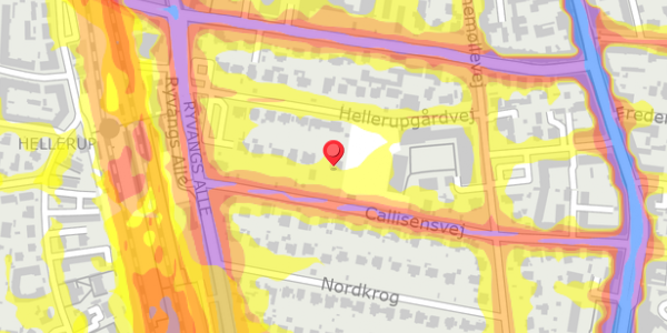 Trafikstøjkort på Callisensvej 32, . , 2900 Hellerup