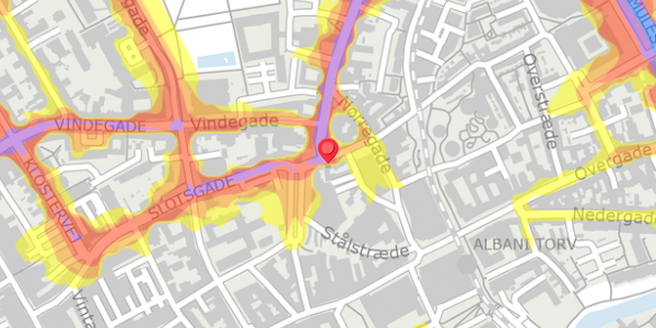Trafikstøjkort på Gravene 8, 5000 Odense C
