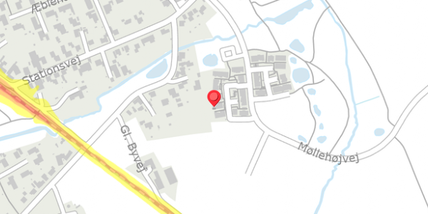 Trafikstøjkort på Blåfuglen 56, 5792 Årslev