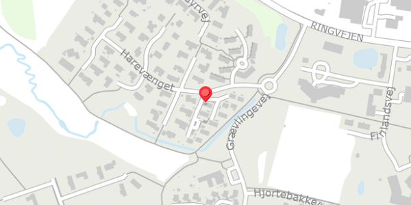 Trafikstøjkort på Harevænget 1R, . , 8450 Hammel