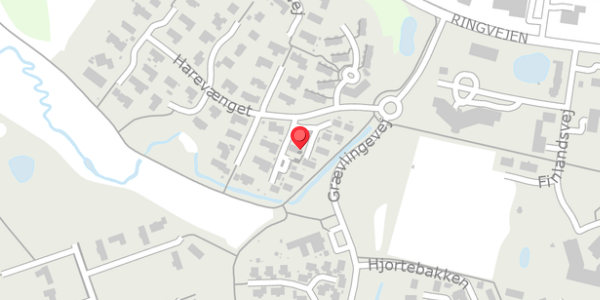 Trafikstøjkort på Harevænget 3A, 8450 Hammel