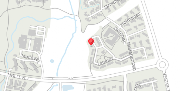 Trafikstøjkort på Ullehøj 73, 4140 Borup