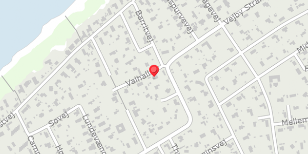 Trafikstøjkort på Valhalla 1, . , 3210 Vejby