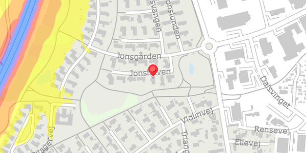Trafikstøjkort på Jonshaven 5, . , 4200 Slagelse