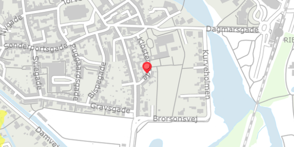 Trafikstøjkort på Klostergade 30, . , 6760 Ribe