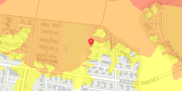 Trafikstøjkort på Lavetten 33B, 4100 Ringsted