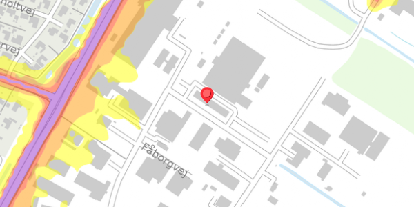 Trafikstøjkort på Fåborgvej 17B, 9220 Aalborg Øst