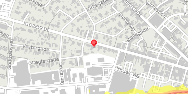 Trafikstøjkort på Storegade 79, 6740 Bramming