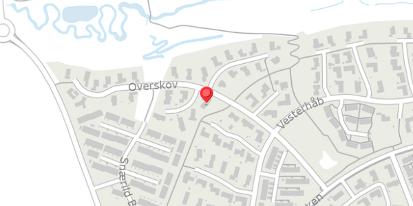 Trafikstøjkort på Overskov 1, 8300 Odder