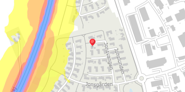 Trafikstøjkort på Jonsvangen 31, . , 4200 Slagelse