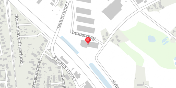Trafikstøjkort på Industrivej 1E, 5750 Ringe