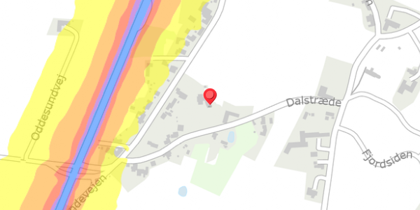 Trafikstøjkort på Dalstræde 9, 7760 Hurup Thy