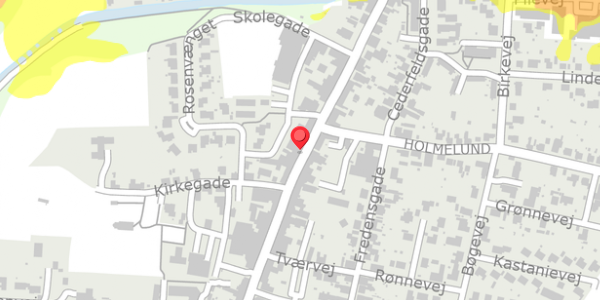 Trafikstøjkort på Bredgade 26, 5560 Aarup