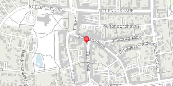 Trafikstøjkort på Tinggade 2, 4100 Ringsted
