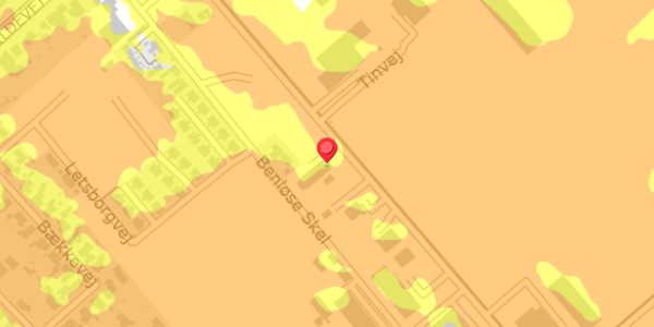 Trafikstøjkort på Tinvej 6, 4100 Ringsted