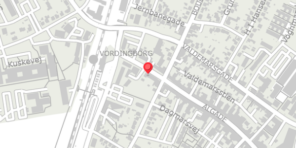 Trafikstøjkort på Algade 12, 4760 Vordingborg