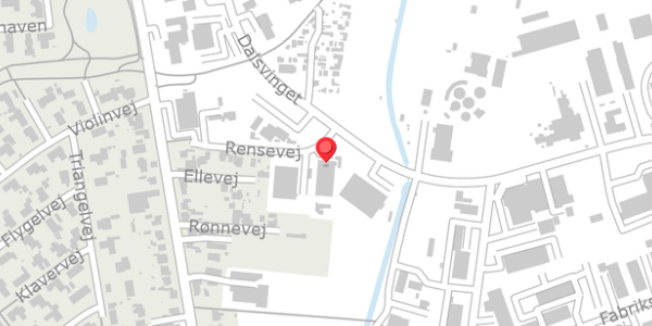 Trafikstøjkort på Rensevej 1, 4200 Slagelse
