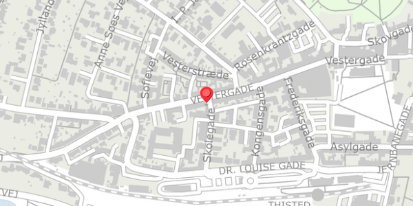 Trafikstøjkort på Vestergade 47A, 7700 Thisted