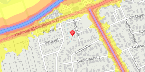 Trafikstøjkort på Hovedgang 21, 2730 Herlev