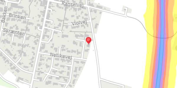 Trafikstøjkort på Nellikevej 39, 7700 Thisted