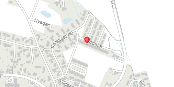 Trafikstøjkort på Midtager 8, 8382 Hinnerup