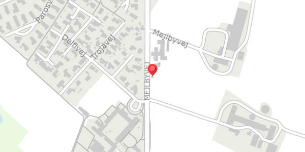 Trafikstøjkort på Mejlbyvej 654A, 8530 Hjortshøj