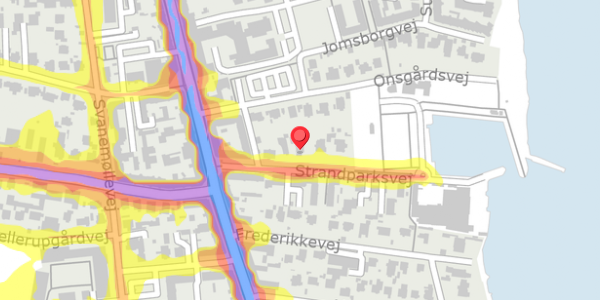 Trafikstøjkort på Strandparksvej 9, . , 2900 Hellerup