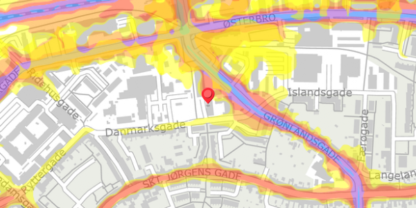 Trafikstøjkort på Bornholmsgade 1, 5000 Odense C